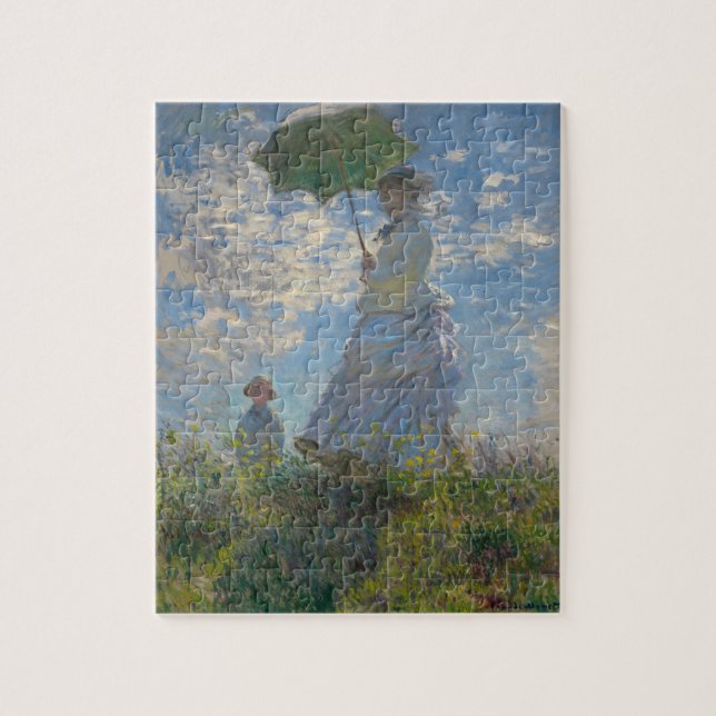 Berömd Monet-målning Dam med parasol Pussel (Vertikal)