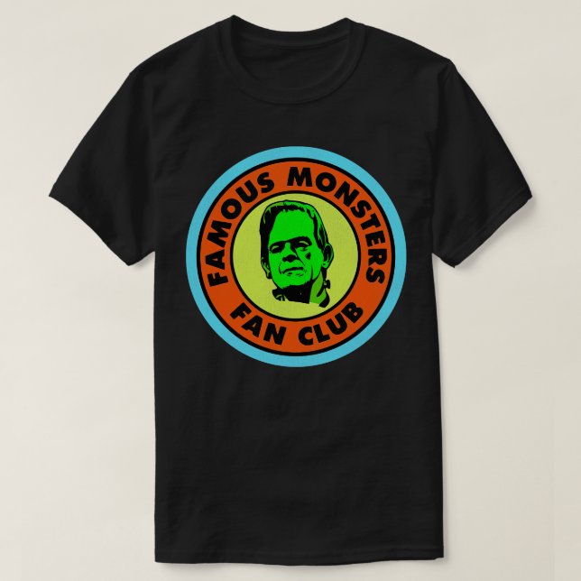 Berömd Monsters Fläkt Klubb Frankenstein T Shirt (Design framsida)