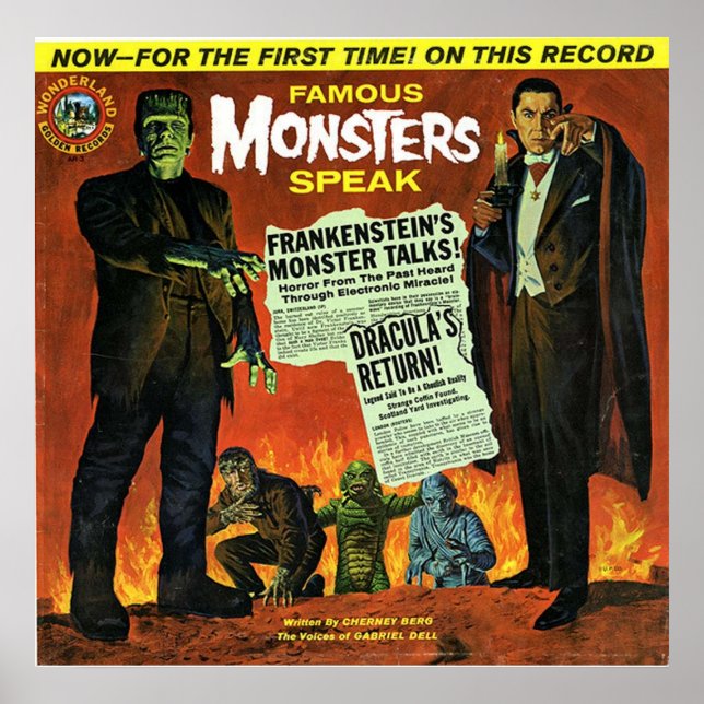 Berömd Monsters tala Poster (Framsidan)