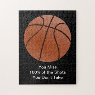 Berömd Motivational Quote Basketball Poster Pussel