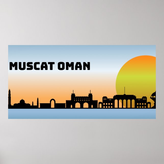 Berömd Muscat Oman Poster (Framsidan)