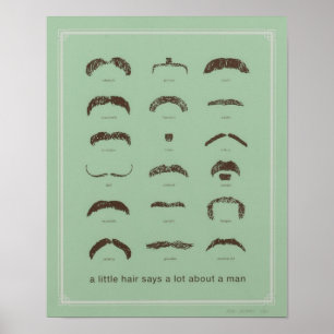 Berömd Mustacher Poster