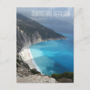 Berömd Myrtos Bay Kefalonia Island Greece Vykort