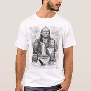 Berömd Native American Indian Chiefs Manar White T Shirt