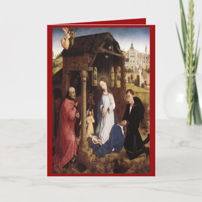 BERÖMD NATIVITY SCENE CHRISTMAS GREETING CARD GIFT HELGKORT (Framsida)