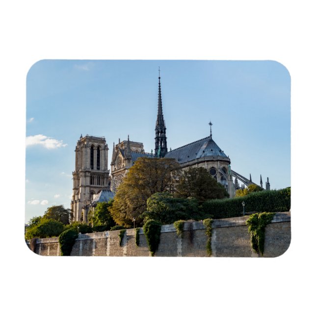 Berömd Notre Dame de Paris Cathedral - Frankrike Magnet (Horisontell)