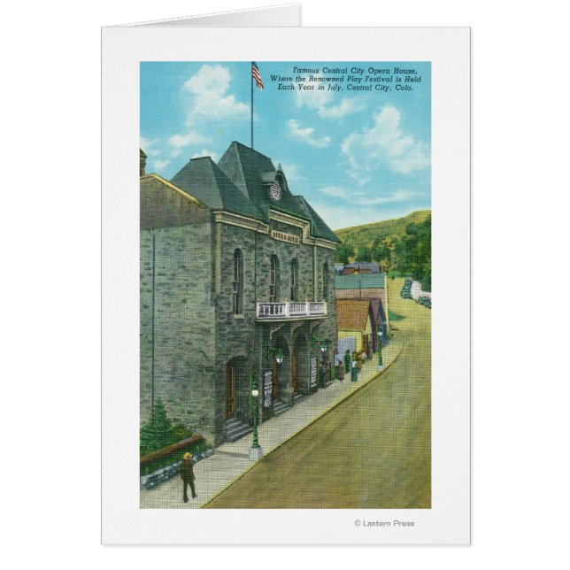 Berömd Operahus yttre vy Hälsningskort (Framsidan)