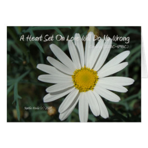 Berömd Ord: Kärlek - Vit Daisy Card-serie (4) Hälsningskort