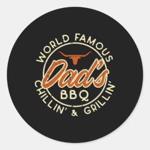 Berömd Pappor Bbq Grillin Barbecue Fars dag Pappa Runt Klistermärke