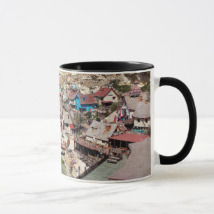 Berömd Popeye-byn med färgade hus, Malta Mugg