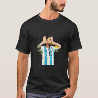 Berömd Riquelme Firande Hand om Öron Argentina T Shirt