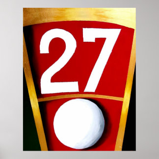 BERÖMD ROULETTE NUMMER 27 RED CASINO LAS VEGAS POSTER