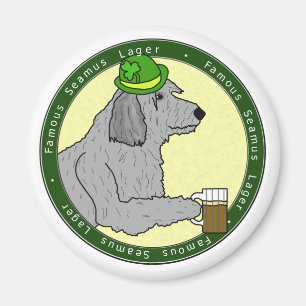 Berömd Seamus Lager Irish Wolfhound Magnet