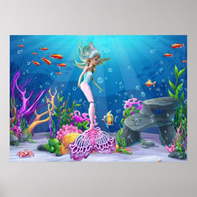 Berömd Sjöjungfru Poster (Framsidan)