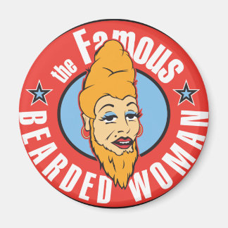 berömd skäggig kvinna magnet