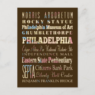 Berömd Ställe av Philadelphia, Pennsylvania. Vykort