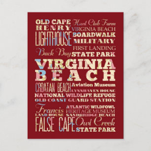 Berömd Ställe av Virginia Beach, Virginia. Vykort