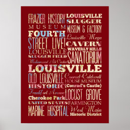 Berömd Ställe i Louisville, Kentucky. Poster