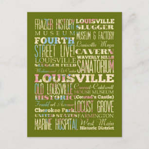 Berömd Ställe i Louisville, Kentucky. Vykort