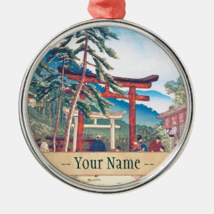 Berömd ställen av Kyoto - Fushimi Inari landskap Julgransprydnad Metall