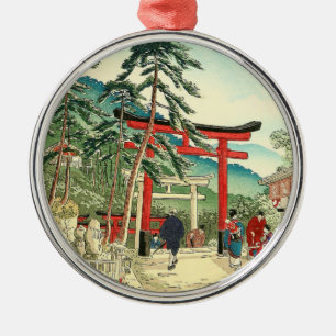 Berömd ställen av Kyoto - Fushimi Inari landskap Julgransprydnad Metall