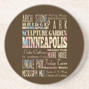 Berömd ställen av Minneapolis, Minnesota. Underlägg Sandsten