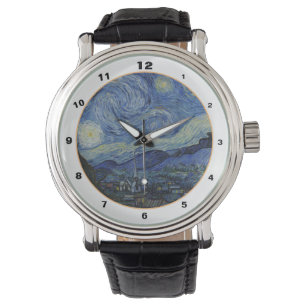 Berömd Starry Night & Van Gogh /vintage Art Armbandsur