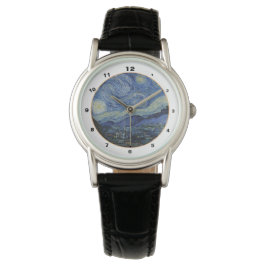 Berömd Starry Night & Van Gogh /vintage Art Watch Armbandsur