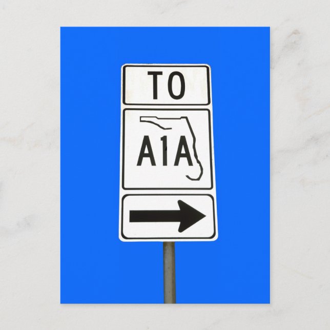 Berömd State Road A1A Vykort (Framsida)