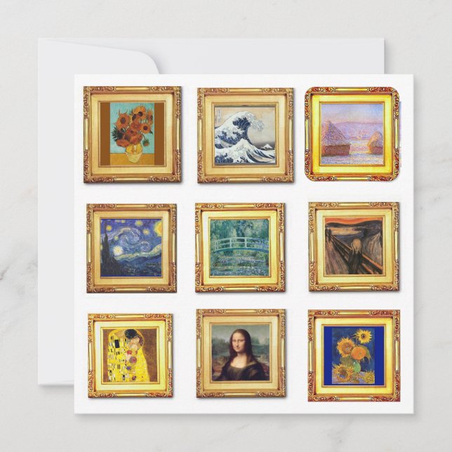 Berömd teckning kort (Framsida)