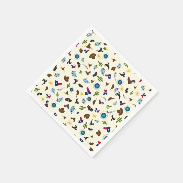 Berömd Texas-artiklar- Enstjärnigt tillstånd Pappersservett (Hörn)