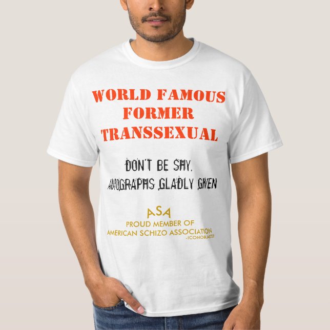 BERÖMD TIDIGARE TRANSSEXUAL FÖR VÄRLD - T SHIRT (Framsida)