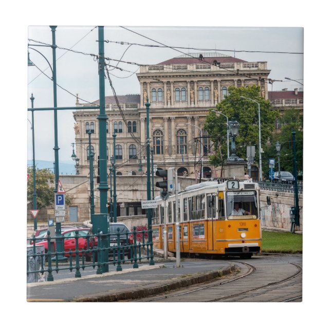 Berömd Tramway 2 i Budapest, Ungern Kakelplatta (Framsidan)