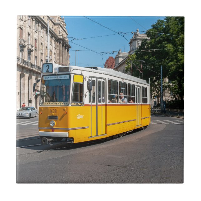 Berömd Tramway 2 i Budapest, Ungern Kakelplatta (Framsidan)