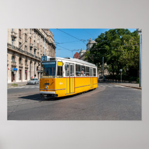 Berömd Tramway 2 i Budapest, Ungern Poster