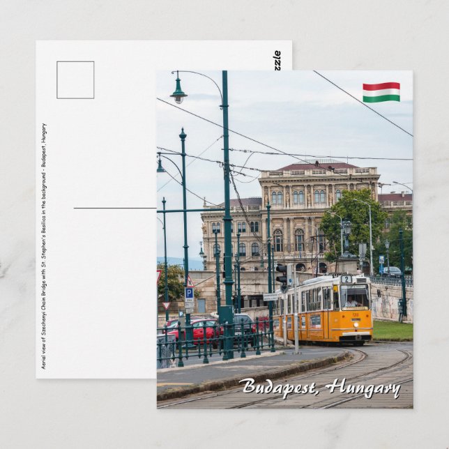 Berömd Tramway 2 i Budapest, Ungern Vykort (Fram/baksida)