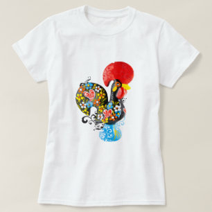Berömd tupp av Barcelos Nr 06 - blom- upplaga T Shirt