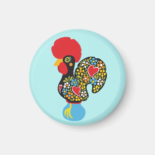 Berömd tupp av Barcelos Nr 06 Magnet