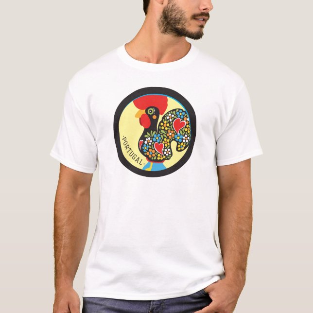Berömd tupp av Barcelos Nr 06 Tee Shirt (Framsida)