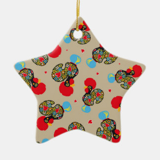 Berömd Tupp i Barcelona Nr 06 Mönster Julgransprydnad Keramik