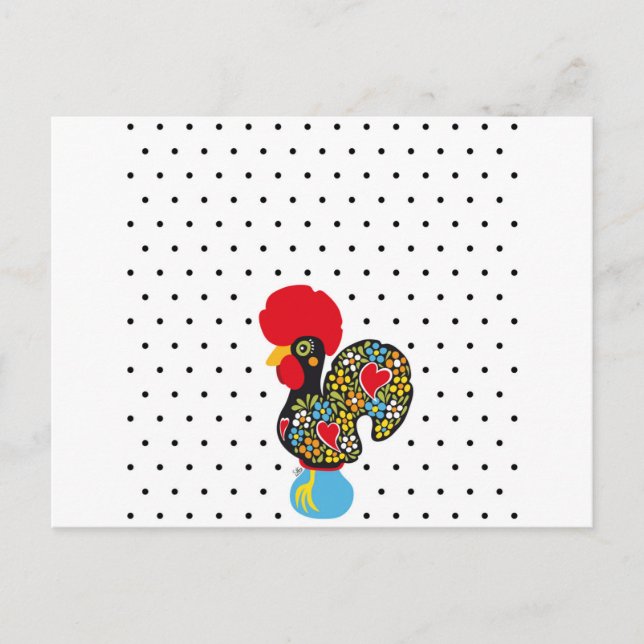 Berömd Tupp of Barcelona Nr 06 - Polka dots Vykort (Framsida)
