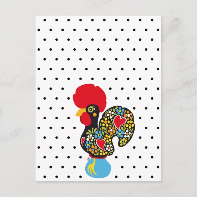 Berömd Tupp of Barcelona Nr 06 - Polka dots Vykort (Framsida)