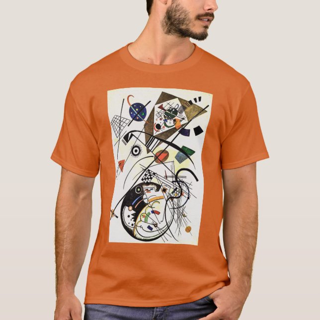 Berömd tvärlinje - Kandinsky Modern Art T Shirt (Framsida)