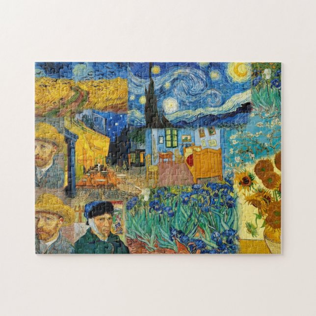 Berömd Van Gogh-mästarkollage Pussel (Horisontell)