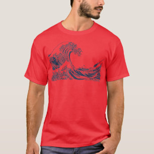 Berömd Vintage Art Underbara havsvågans Hokusai Sp T Shirt