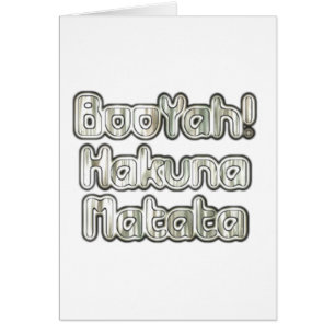 Berömd Vintage BooYah Hakuna Matata-bildkort Hälsningskort