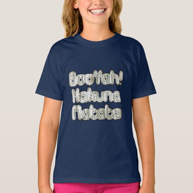 Berömd Vintage BooYah Hakuna Matata Designer Tee (Framsida)
