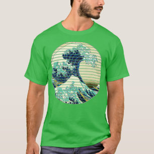 Berömd Vintage Japansk Art Underbar Ocean Wave Sty T Shirt