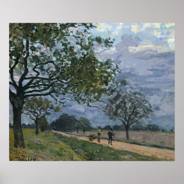 Berömd Visual Arts Alfred Sisley the Road from Ver Poster (Framsidan)