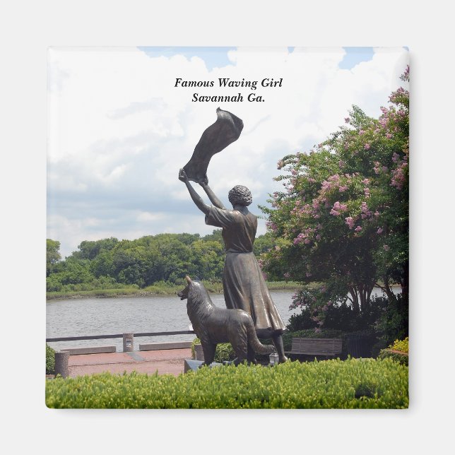 Berömd Wave Girl of Savannah Ga. Magnet (Framsidan)